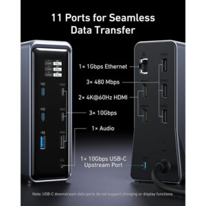 هاب دیتا 14 پورت انکر Anker Prime Charging Docking Station 14 in 1 A83B6 15 هاب دیتا 14 پورت انکر Anker Prime Charging Docking Station 14 in 1 A83B6
