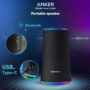 اسپیکر بلوتوثی انکر مدل Anker Soundcore Flare 2 A3165 17 اسپیکر بلوتوثی انکر مدل Anker Soundcore Flare 2 A3165